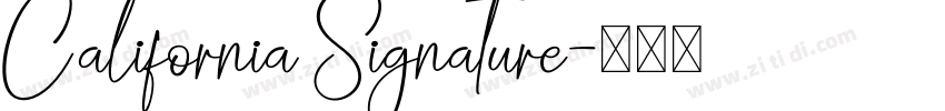 California Signature字体转换